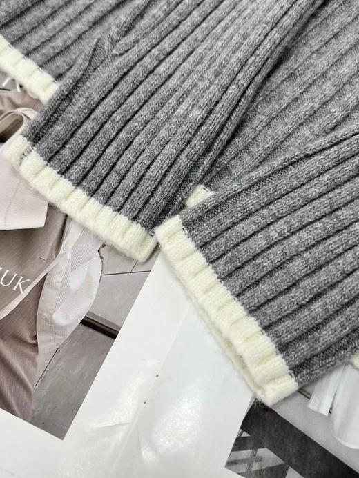 F010416简约时尚修身版型罗纹烟囱领针织衫毛衣 商品图11