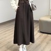 【不加绒/加绒可选】卷卷紫醋酸羊毛6片半裙 分片设计更显瘦 醋酸羊毛混纺亲肤垂顺耐穿有型 百搭不出错 商品缩略图4