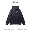 F7287SDSA男士秋冬新款痞帅男装潮牌高街渐变割破设计连帽卫衣宽松百搭 商品缩略图5