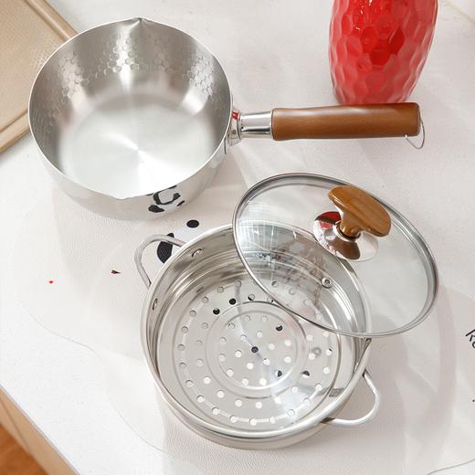 KEYIOW大肚奶锅 | 食品级不锈钢材质，五层加厚一体成型锅体，可视锅盖，厚锅底、薄侧壁设计 商品图6