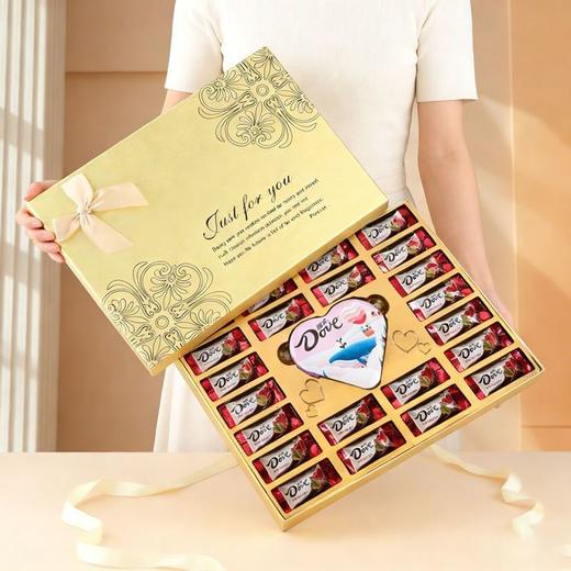 德芙一心一意金色礼盒牛奶的醇香与巧克力完美搭配送女友送礼 商品图2