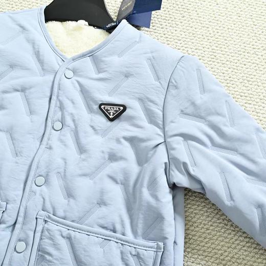 F010437三角铁标加绒暗扣开衫外套圆领北极绒开衫 商品图10