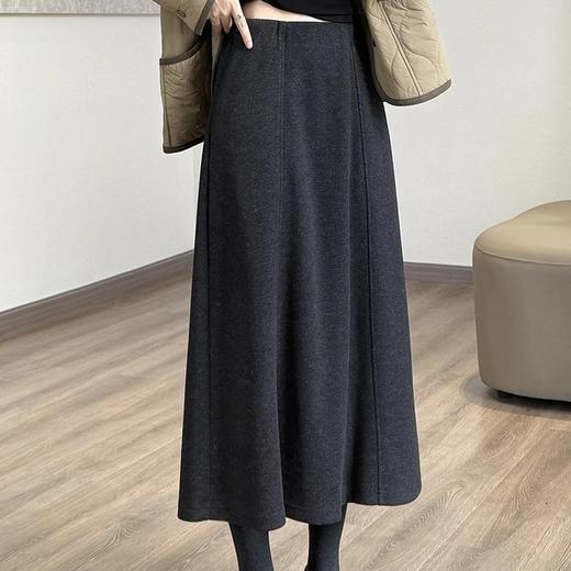 【不加绒/加绒可选】卷卷紫醋酸羊毛6片半裙 分片设计更显瘦 醋酸羊毛混纺亲肤垂顺耐穿有型 百搭不出错 商品图2
