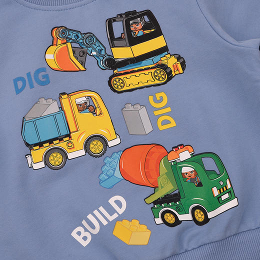 棉果果× LEGO男童春秋卫衣内搭纯棉小线圈圆领套头卫衣L112180226176 商品图2