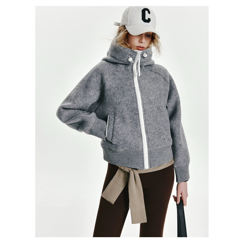 【羊毛加厚飞行羽绒服】鹅家同款 上身抗风有型 小立领帽子设计