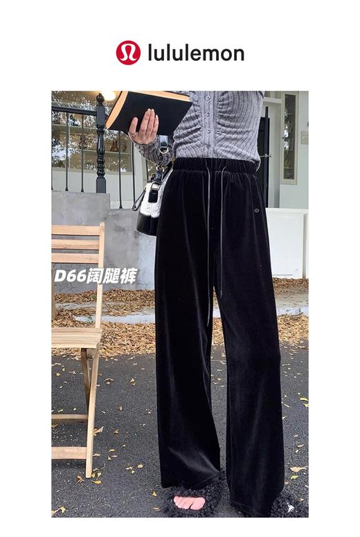 一包2条装！ulu2025冬款双面金丝绒阔腿裤！ 商品图5