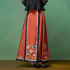 【林栖设计小店】【现货】拍行古董复现|丝棉缎砖红色绣花新中式改良马面裙1961101 商品缩略图6