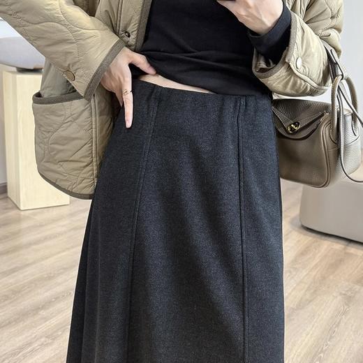 【不加绒/加绒可选】卷卷紫醋酸羊毛6片半裙 分片设计更显瘦 醋酸羊毛混纺亲肤垂顺耐穿有型 百搭不出错 商品图7