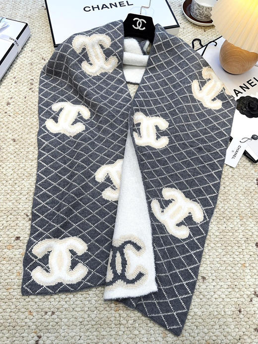 秋冬特惠💰260 香奈儿菱格纹羊毛围巾 商品图7