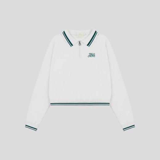 GOODBAI PALOMOVE 春夏新款撞色翻领短款长袖针织衫女 商品图2