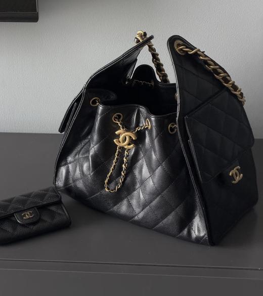 bay黑金手提腋下鱼子酱纯牛皮小香包 商品图8