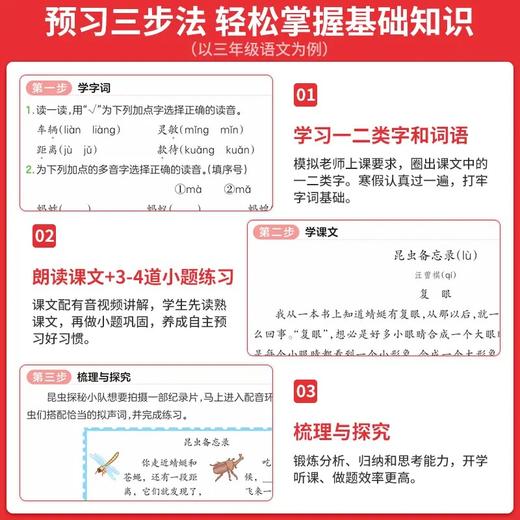 2026春 一本预备一二三四五六年级下册语文、数学寒假衔接作业本上下册衔接作业本人教版 商品图2