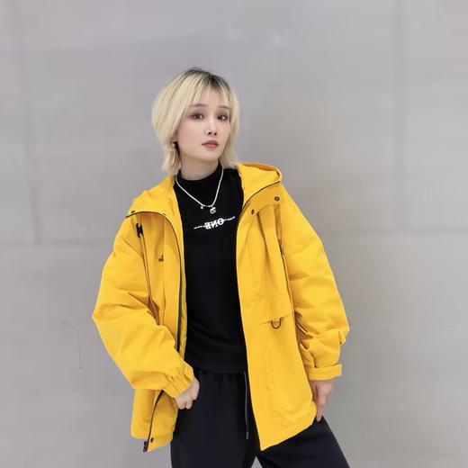 NC连帽净色夹棉风衣外套50902（黄）冬季954010050321 商品图2
