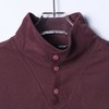 T5101SDSA男士秋冬新款痞帅男装简约纯色按扣立领长袖T恤百搭简约舒适 商品缩略图2
