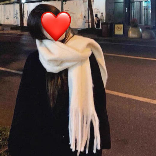 【软糯亲肤❗️加厚保暖百搭围巾】韩系氛围感，保暖又时髦，不挑人！雾霾蓝蓝色系女冬季新年马年新款披肩两用围脖 商品图4