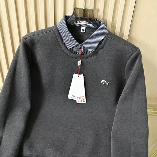 F010436男士25s冬季新款加绒加厚羊毛假两件衬衫领保暖毛衣 商品图7