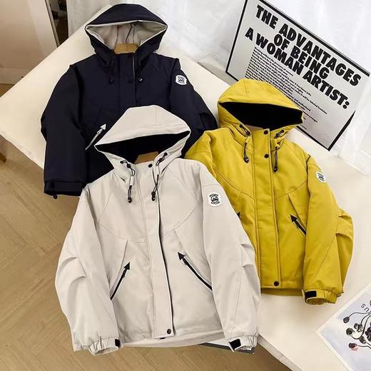 F010429连帽新款加绒保暖休闲羊羔毛派克服外套休闲服 商品图8