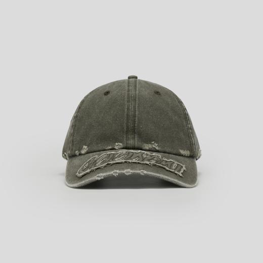 GOODBAI 新款个性复古水洗做旧破洞涂鸦弯檐棒球帽男女同款 商品图1