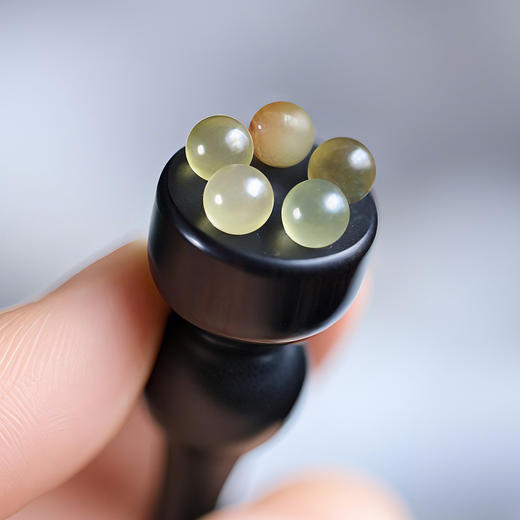 【原木无漆更健康❗️自然变美工具】紫光檀小莲蓬面部按摩器脸部美容眼部拨筋棒全套护肤工具实木无漆。jc 商品图2