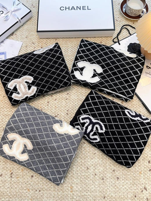 秋冬特惠💰260 香奈儿菱格纹羊毛围巾 商品图2