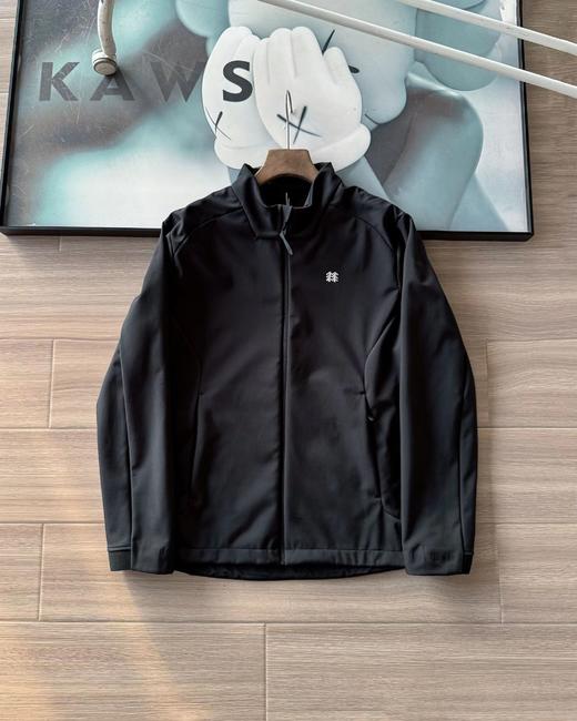 F010428防风防泼水加绒底衬复合立领软壳夹克外套 商品图5