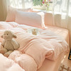 230克雕花牛奶绒四件套  双拼法莱绒珊瑚绒防静电加厚套件 商品缩略图13