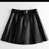 丁摩 绵羊皮真皮半身裙女高腰高级感美式a字百褶皮裙02 商品缩略图3