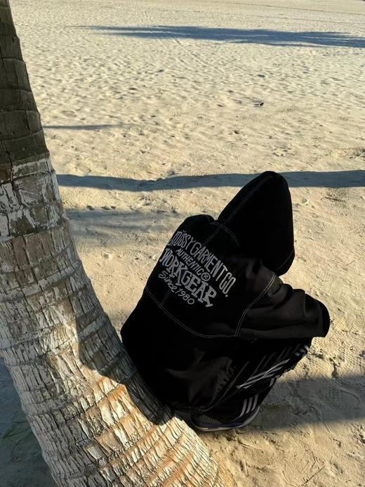 F010435刺绣字母口袋拉链连帽美式复古夹克棉外套 商品图9