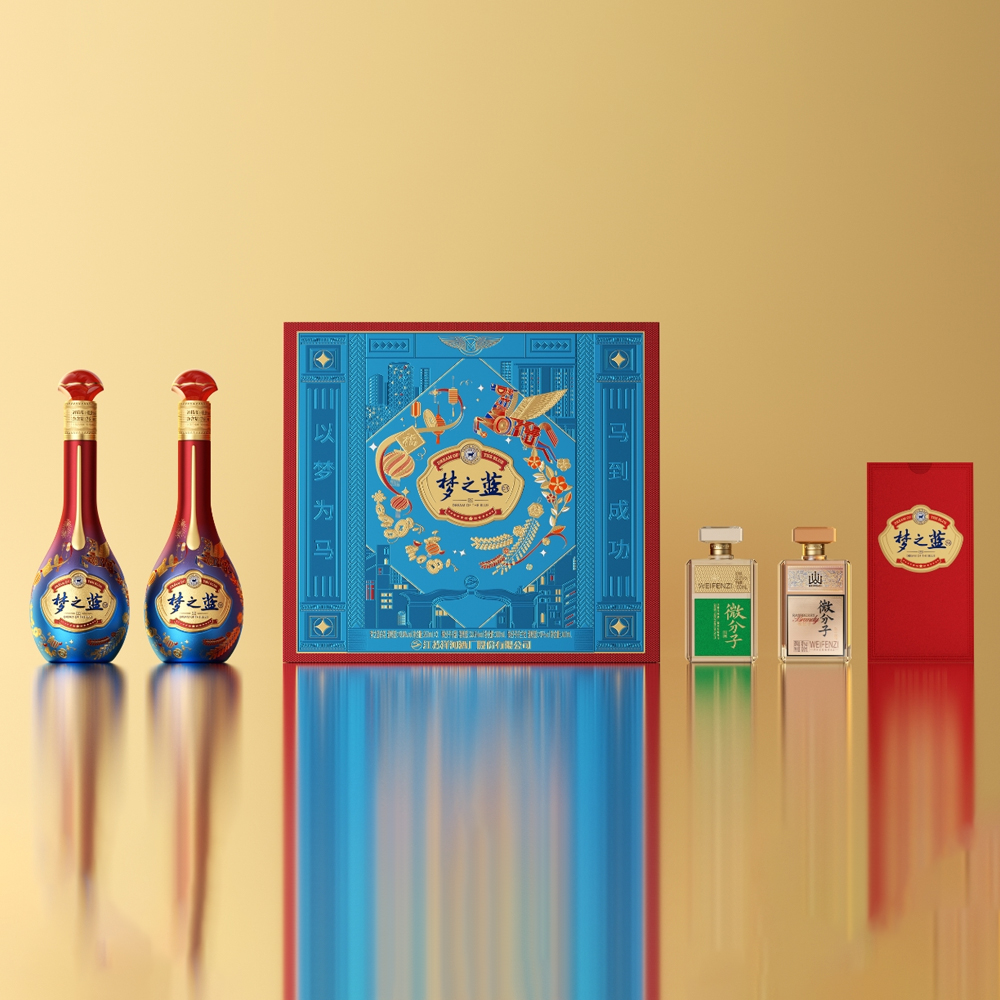 洋河 梦之蓝马年新春礼盒 40.8度260mLx2瓶