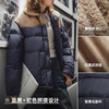 马登90白鸭绒撞色麂皮拼接翻领加厚保暖工装羽绒服夹克外套女冬季 商品缩略图3