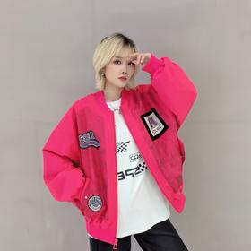 NC前后图案美式夹棉棒球服外套51009（红） 冬季 254030100321