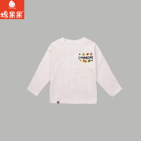 棉果果× LEGO男童女童春秋季白色打底衫氨棉汗布纯棉长袖T恤L102140226172