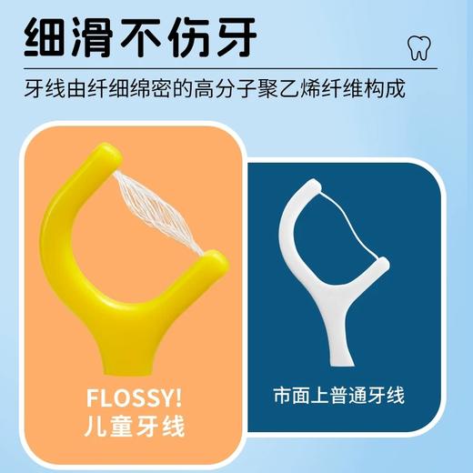Flossy儿童牙线进口超细宝宝婴儿专用水果味牙线棒 商品图2