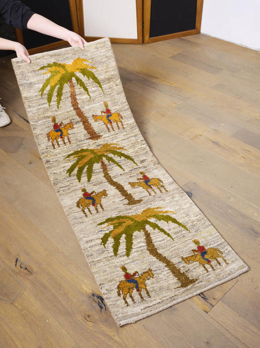 伽罗 JALO 伊朗进口手工编织GABBEH风格床边羊毛地毯床边毯  商品图3