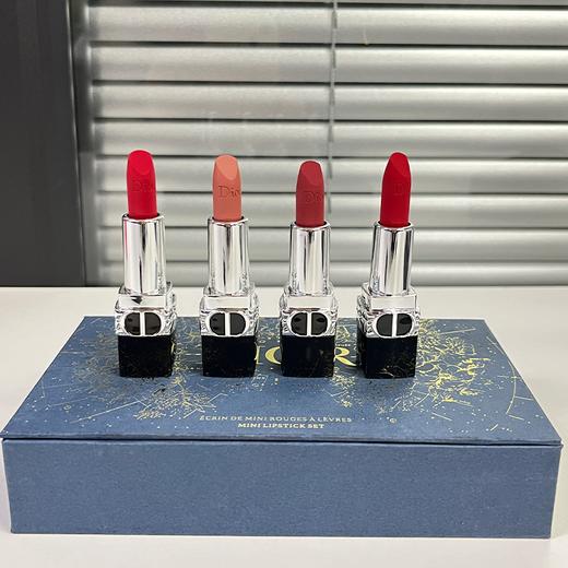 特价【送礼袋】DIOR迪奥mini口红四件套礼盒1.5g*4支（#丝绒999+#丝绒720+#哑光100+#丝绒760）一般贸易 商品图8