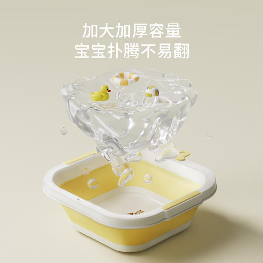 【洗浴用品】嫚熙婴儿洗脸盆宝宝洗屁屁洗脚盆新生婴儿专用婴幼儿洗屁股折叠盆 商品图3