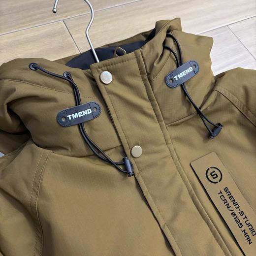 F010421新款户外白鸭绒短款轻量连帽工装羽绒服 商品图5