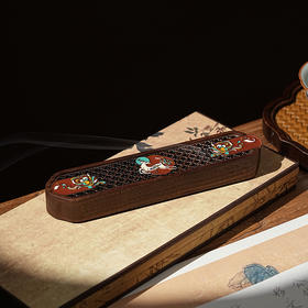 【鹿鸣春风·胡桃木卧香炉】敦煌福泽九色鹿香插香座 线香熏香托盘香炉