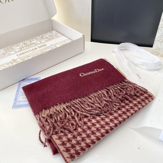 秋冬特惠💰300 古驰围巾 推荐 实物真心美 千鸟格双面围巾 商品图2