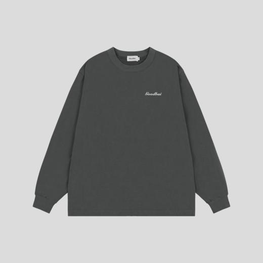 GOODBAI 新款oversize黑白组合印花休闲圆领宽松长袖T恤男女同款 商品图3