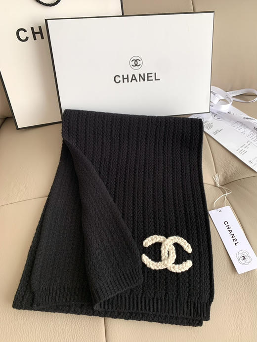 秋冬特惠💰160 香奈儿黑色针织围巾 商品图2