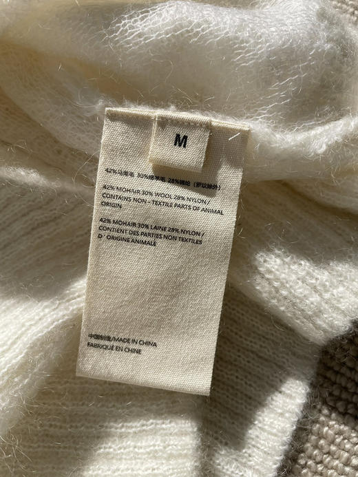 14-2 独家圆正 小禾 超高技艺的水溶羊毛混纺 白色廓形针织开衫 商品图14