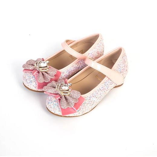 西班牙Little winkaa女童水钻皇冠蝴蝶结爱心跟单鞋公主鞋PB21004 商品图3