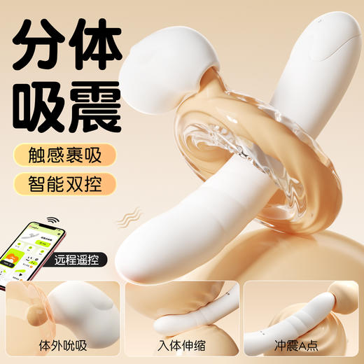 【女用器具】谜姬 欲兔分体棒伸缩吮吸震动棒 商品图2