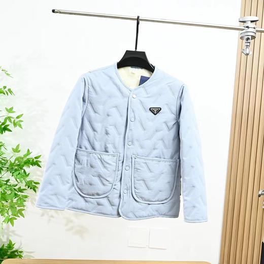 F010437三角铁标加绒暗扣开衫外套圆领北极绒开衫 商品图6