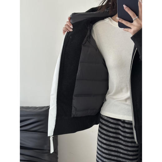 【羊毛加厚飞行羽绒服】鹅家同款 上身抗风有型 小立领帽子设计 商品图3