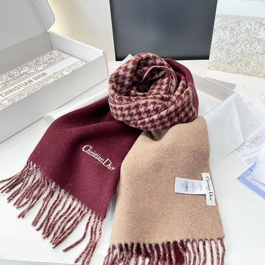 秋冬特惠💰300 古驰围巾 推荐 实物真心美 千鸟格双面围巾 商品图4