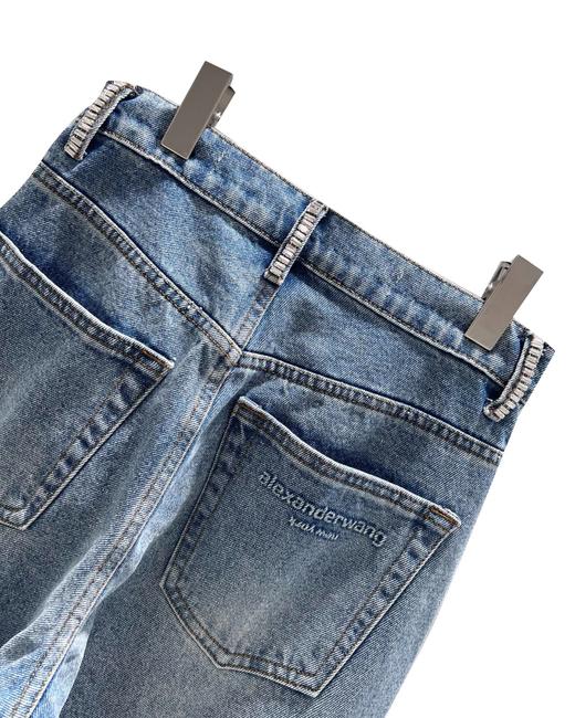 女款闪钻做旧牛仔裤长裤la002 商品图2