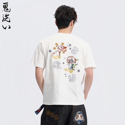 ONIARAI/鬼洗26春夏新品棒系列趣味风雷精灵猫短袖T男 N840296 商品图1