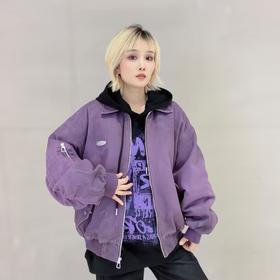 NC翻领喷色渐变夹棉外套51027（紫）冬季254040050321